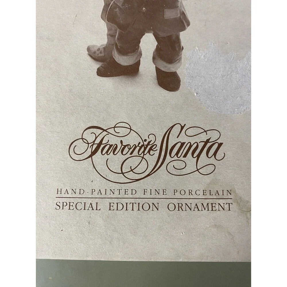 Favorite Santa Hand Painted Special Edition Hallmark Keepsake Ornament Vtg. 1987